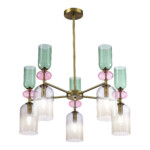 в наличии SL2000.202.05 Люстра потолочная ST-Luce Золотистый/Дымчатый E14 5*40W ДЖЕА - купить в интернет-магазине Светильники Торг