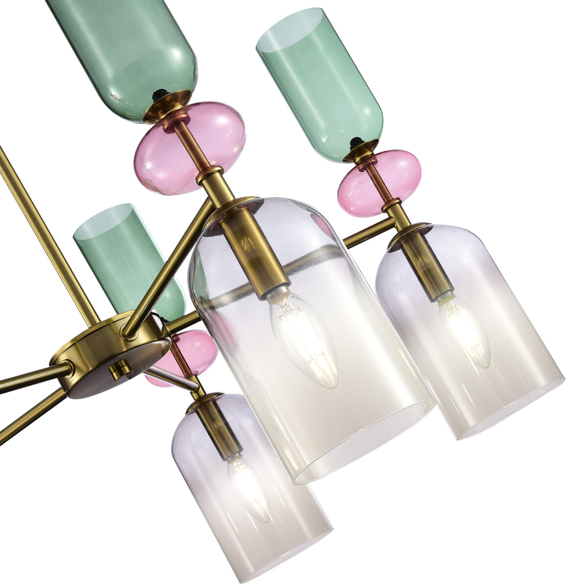 в наличии SL2000.202.05 Люстра потолочная ST-Luce Золотистый/Дымчатый E14 5*40W ДЖЕА - купить в интернет-магазине Светильники Торг