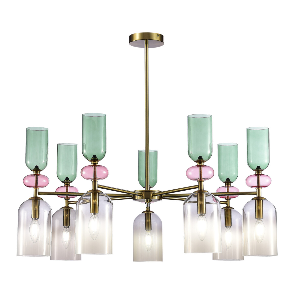 в наличии SL2000.202.07 Люстра потолочная ST-Luce Золотистый/Дымчатый E14 7*40W ДЖЕА - купить в интернет-магазине Светильники Торг