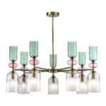 в наличии SL2000.202.07 Люстра потолочная ST-Luce Золотистый/Дымчатый E14 7*40W ДЖЕА - купить в интернет-магазине Светильники Торг