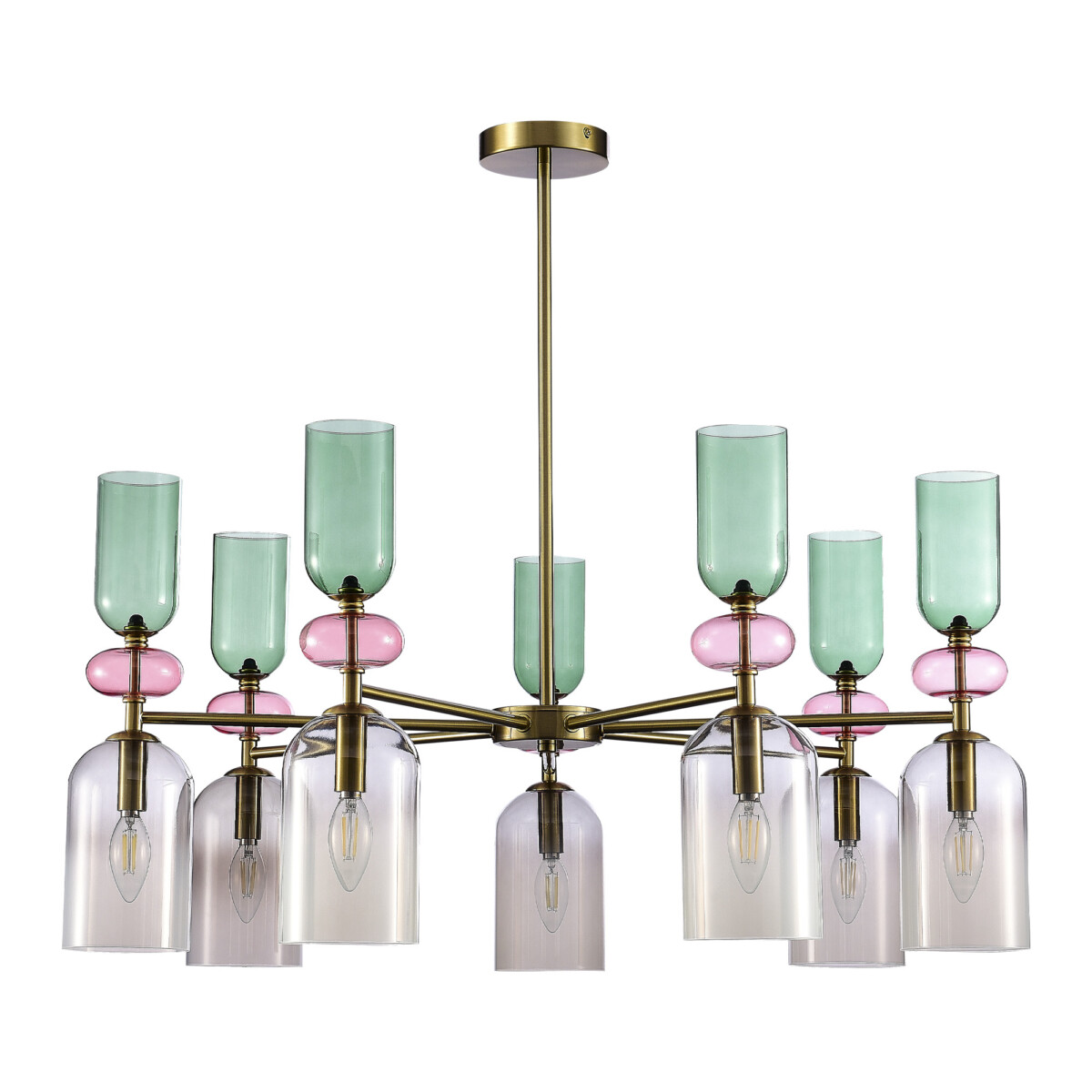 в наличии SL2000.202.07 Люстра потолочная ST-Luce Золотистый/Дымчатый E14 7*40W ДЖЕА - купить в интернет-магазине Светильники Торг