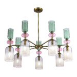 в наличии SL2000.202.07 Люстра потолочная ST-Luce Золотистый/Дымчатый E14 7*40W ДЖЕА - купить в интернет-магазине Светильники Торг