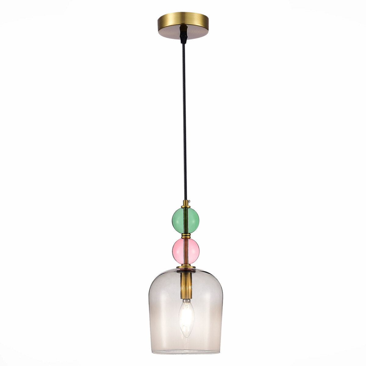 в наличии SL2000.223.01 Подвес ST-Luce Золотистый/Розовый E14 1*40W ДЖЕА - купить в интернет-магазине Светильники Торг