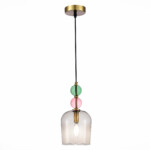 в наличии SL2000.223.01 Подвес ST-Luce Золотистый/Розовый E14 1*40W ДЖЕА - купить в интернет-магазине Светильники Торг