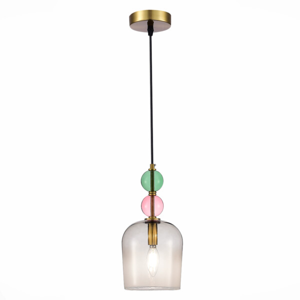 в наличии SL2000.223.01 Подвес ST-Luce Золотистый/Розовый E14 1*40W ДЖЕА - купить в интернет-магазине Светильники Торг