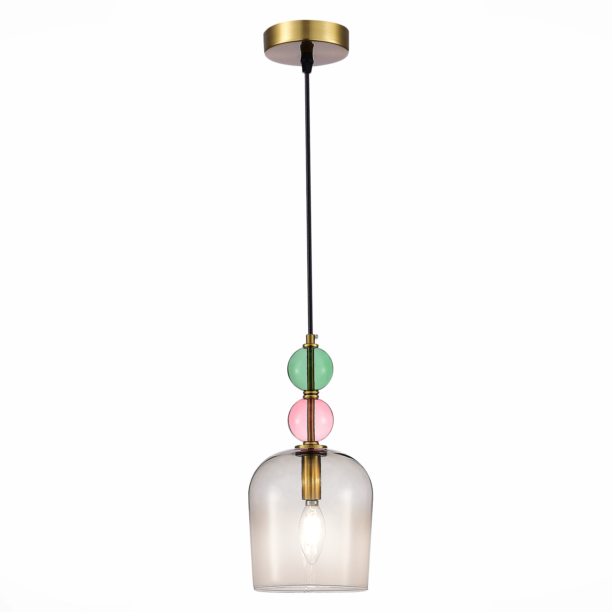 в наличии SL2000.223.01 Подвес ST-Luce Золотистый/Розовый E14 1*40W ДЖЕА - купить в интернет-магазине Светильники Торг