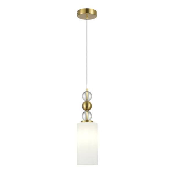 в наличии SL2003.303.01 Светильник подвесной ST-Luce латунь/белый E27 1*40W АВРОРА - купить в интернет-магазине Светильники Торг