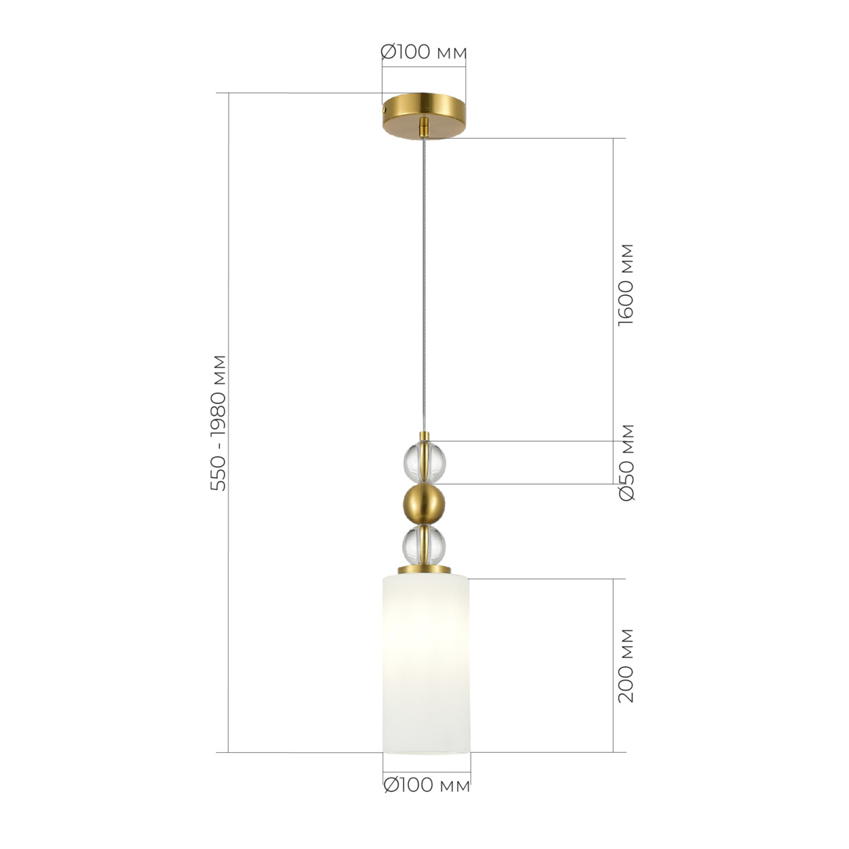 в наличии SL2003.303.01 Светильник подвесной ST-Luce латунь/белый E27 1*40W АВРОРА - купить в интернет-магазине Светильники Торг