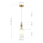 в наличии SL2003.303.01 Светильник подвесной ST-Luce латунь/белый E27 1*40W АВРОРА - купить в интернет-магазине Светильники Торг