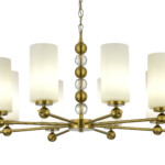 в наличии SL2003.303.08 Люстра подвесная ST-Luce латунь/белый E27 8*40W АВРОРА - купить в интернет-магазине Светильники Торг