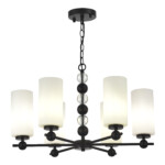 в наличии SL2003.403.06 Люстра подвесная ST-Luce черный/белый E27 6*40W АВРОРА - купить в интернет-магазине Светильники Торг