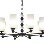 в наличии SL2003.403.08 Люстра подвесная ST-Luce черный/белый E27 8*40W АВРОРА - купить в интернет-магазине Светильники Торг