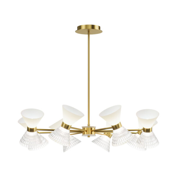 SL2004.303.16 Светильник подвесной ST-Luce латунь/прозрачный, белый, латунь G9 LED 16*5W СПИРИТ