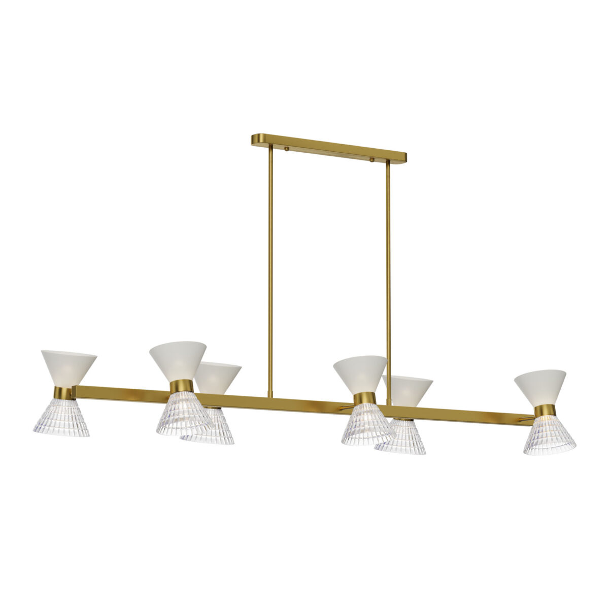 SL2004.313.12 Светильник подвесной ST-Luce латунь/прозрачный, белый, латунь G9 LED 12*5W СПИРИТ — изображение 1