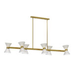 SL2004.313.12 Светильник подвесной ST-Luce латунь/прозрачный, белый, латунь G9 LED 12*5W СПИРИТ