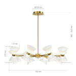 SL2004.313.12 Светильник подвесной ST-Luce латунь/прозрачный, белый, латунь G9 LED 12*5W СПИРИТ — изображение 2