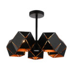 SL258.402.05 Люстра потолочная ST-Luce Черный/Черный, Золото E14 5*40W ЭНИГМА