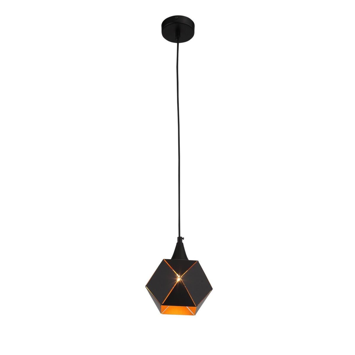 SL258.403.01 Светильник подвесной ST-Luce Черный/Черный, Золото E14 1*40W ЭНИГМА — изображение 1