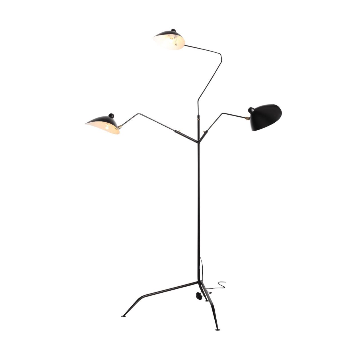 SL305.405.03 Торшер ST-Luce Черный/Черный, Белый E27 3*60W СПРУЦЦО — изображение 2