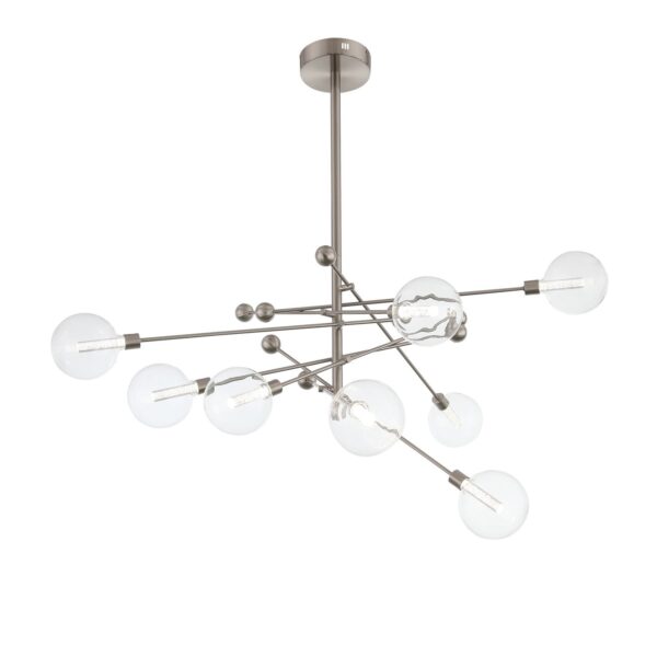 SL377.342.08 Люстра потолочная ST-Luce Никель/Прозрачный LED 8*4,5W 4000K ГАЦИО