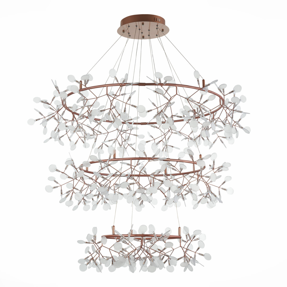 SL379.203.486 Люстра подвесная ST-Luce Медный/Белый LED 486*0,5W 3500K  (из 3-х коробок) РАФИНА — изображение 2