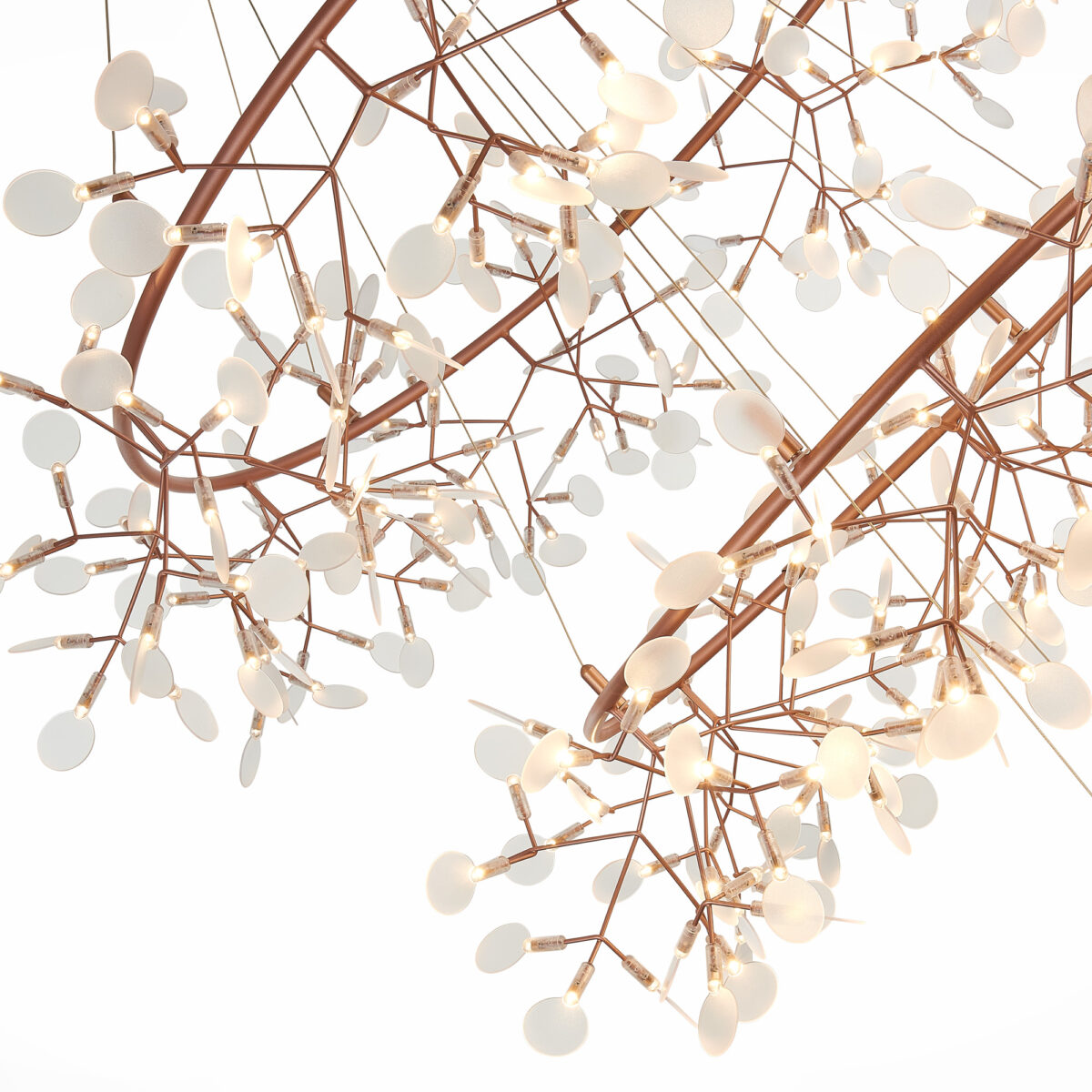 SL379.203.486 Люстра подвесная ST-Luce Медный/Белый LED 486*0,5W 3500K  (из 3-х коробок) РАФИНА — изображение 3