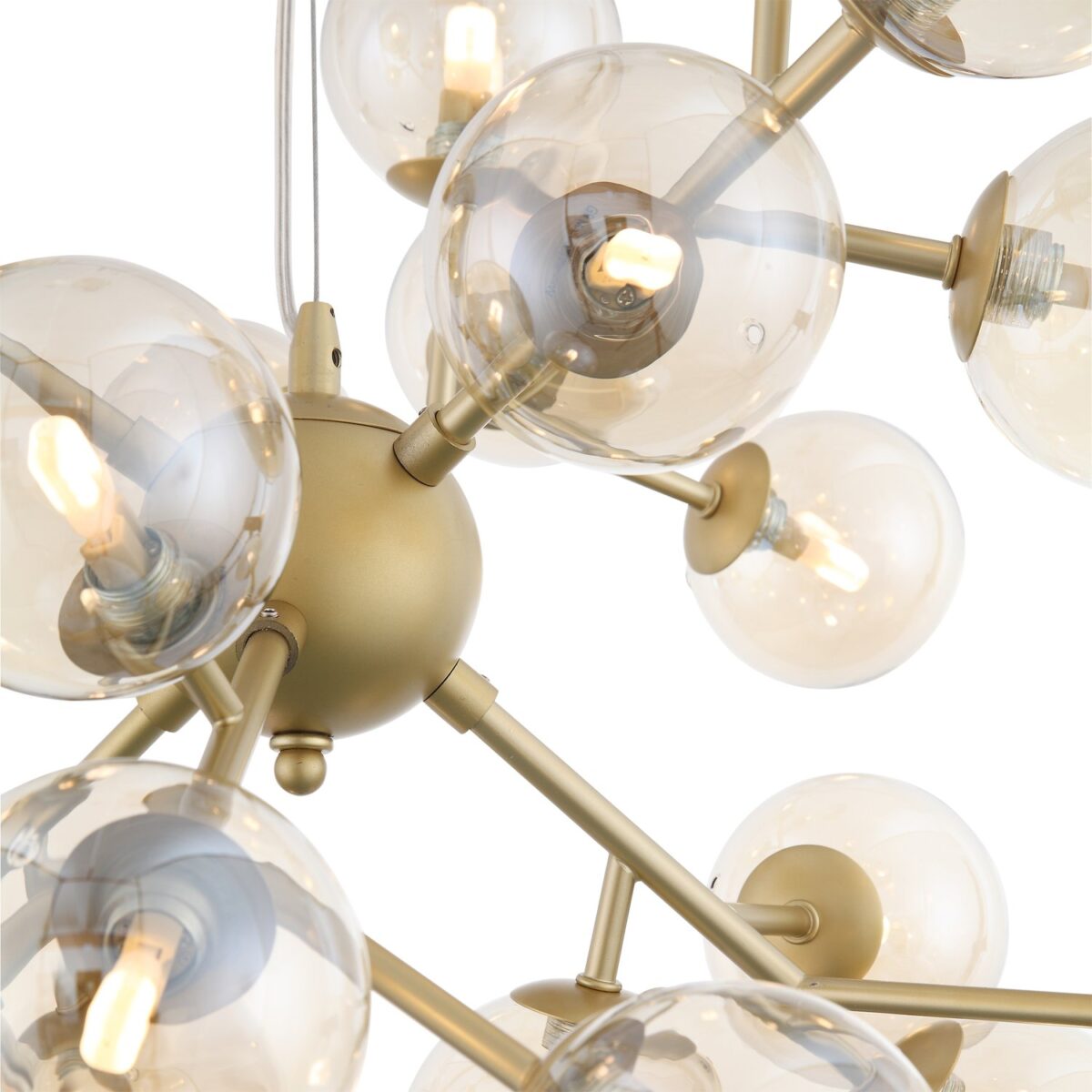 SL438.203.24 Люстра подвесная ST-Luce Золотистый/Коньячный G9 24*5W ПАЛЛЕРЕ — изображение 3