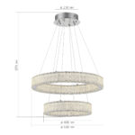 SL6008.103.02 Люстра подвесная ST-Luce Хром/Хром LED 2*50W 3000K ЛАТОЦЦО — изображение 4