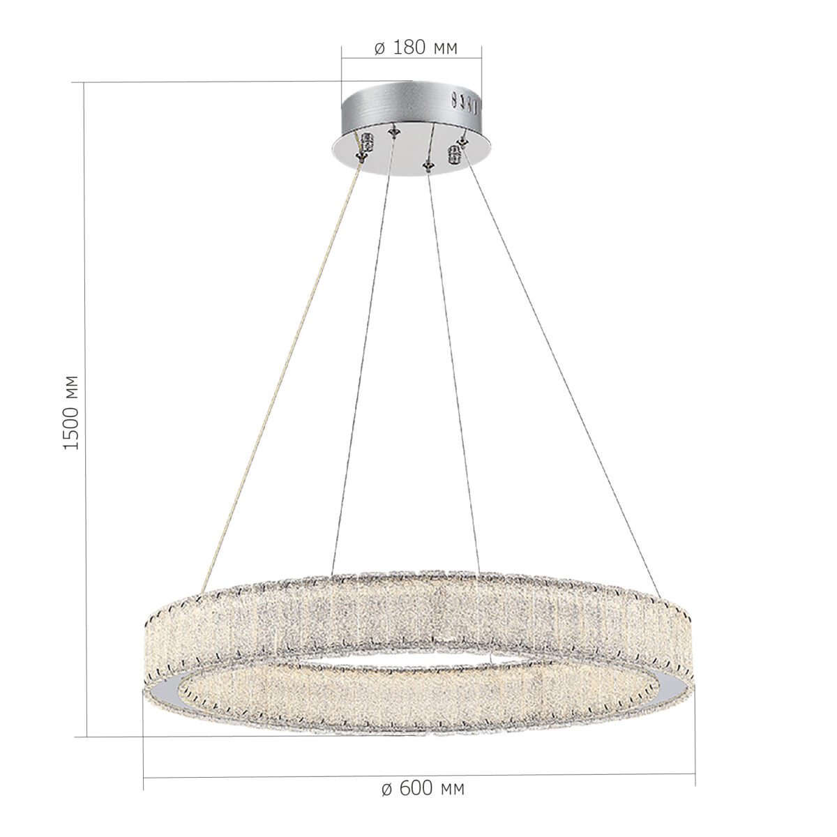 SL6008.113.01 Люстра подвесная ST-Luce Хром/Хром LED 1*30W 3000K ЛАТОЦЦО — изображение 2