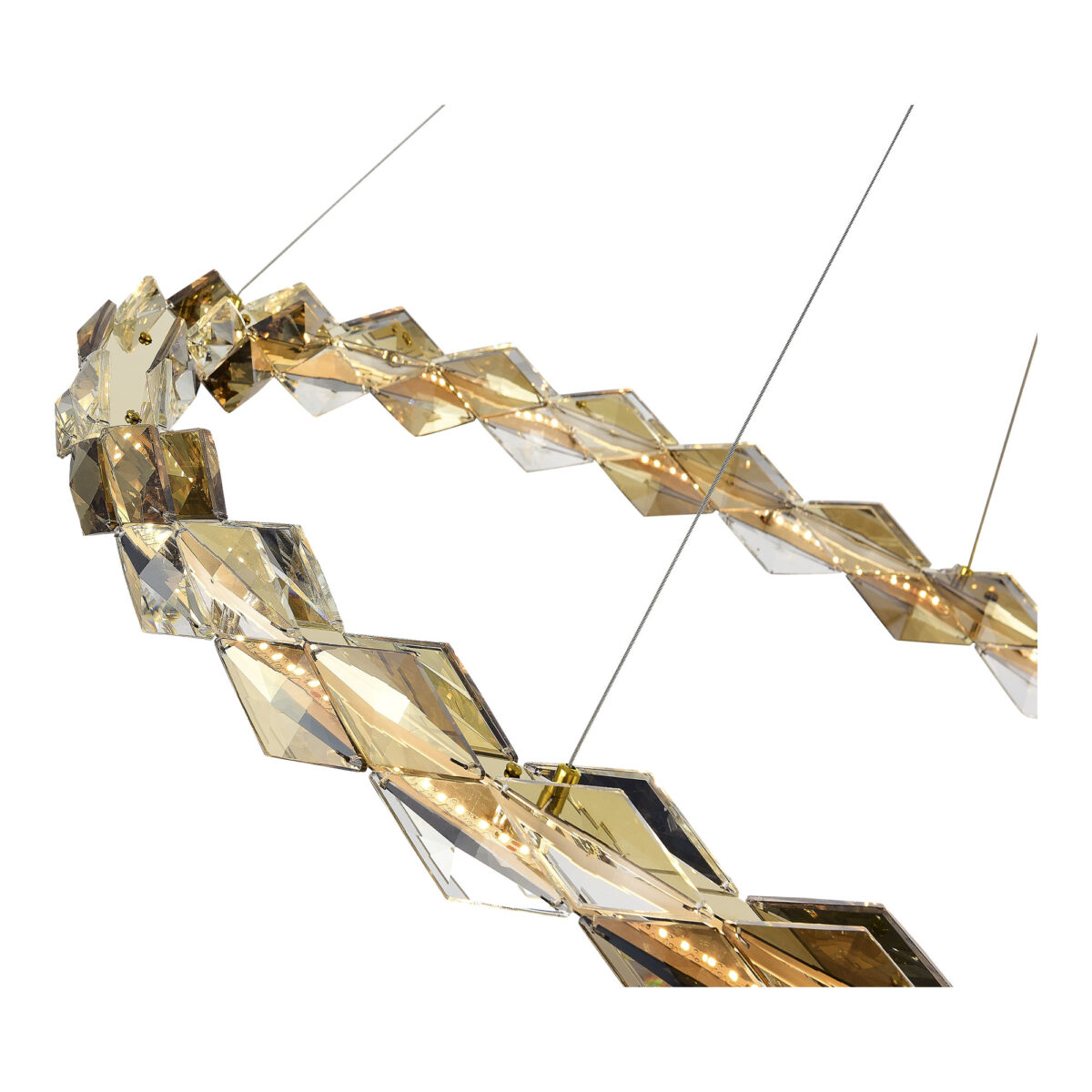 SL6009.213.01 Люстра подвесная ST-Luce Золотой/Прозрачный,Янтарный LED 1*30W 3000K ДИАМАНТА — изображение 3