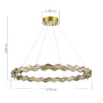 SL6009.213.01 Люстра подвесная ST-Luce Золотой/Прозрачный,Янтарный LED 1*30W 3000K ДИАМАНТА — изображение 4