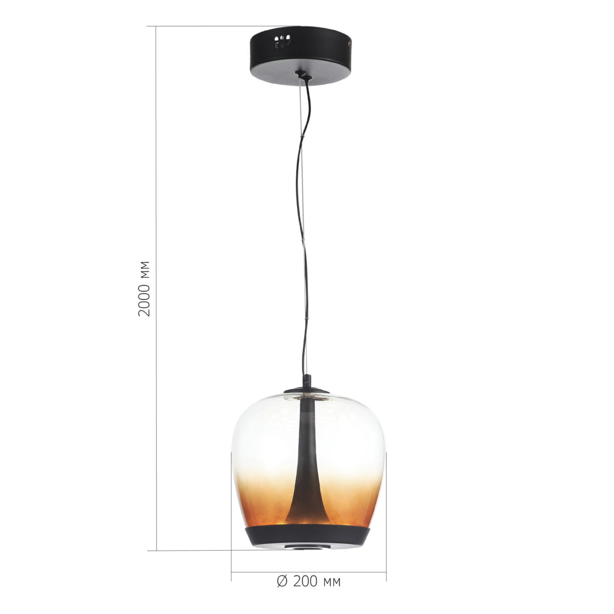 SL6014.413.01 Светильник подвесной ST-Luce Черный/Коричневый, Черный LED 1*17W 3000K РИПЛ — изображение 6