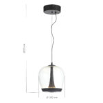 SL6014.423.01 Светильник подвесной ST-Luce Черный/Прозрачный, Черный LED 1*17W 3000K РИПЛ — изображение 5