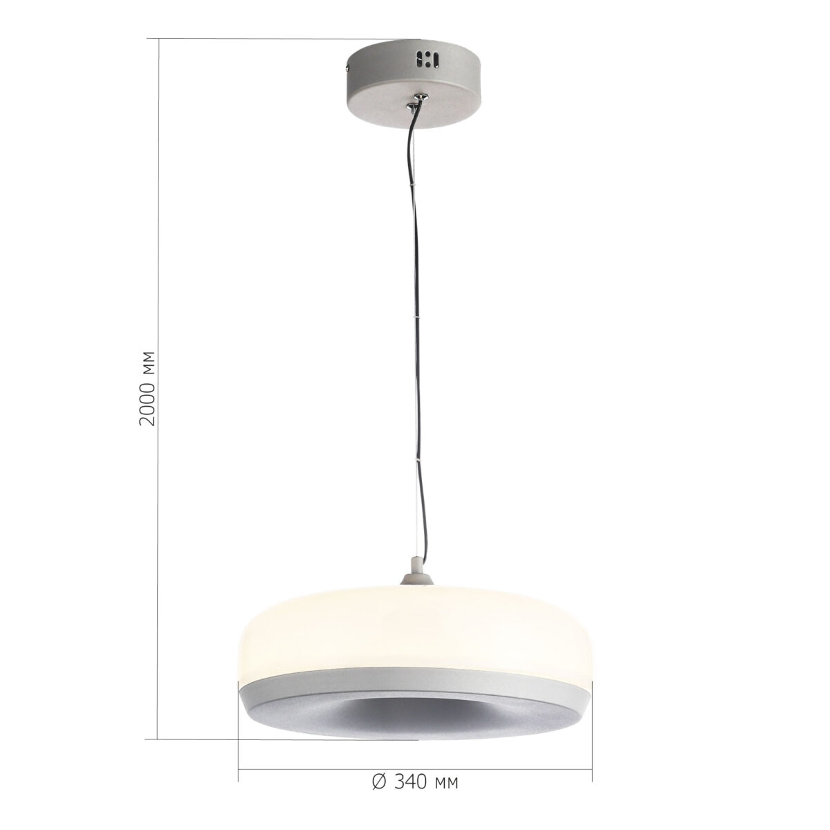 SL6014.503.01 Светильник подвесной ST-Luce Серый/Молочный LED 1*42W 3000K РИПЛ — изображение 6