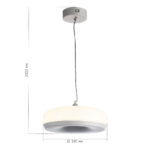SL6014.503.01 Светильник подвесной ST-Luce Серый/Молочный LED 1*42W 3000K РИПЛ — изображение 6