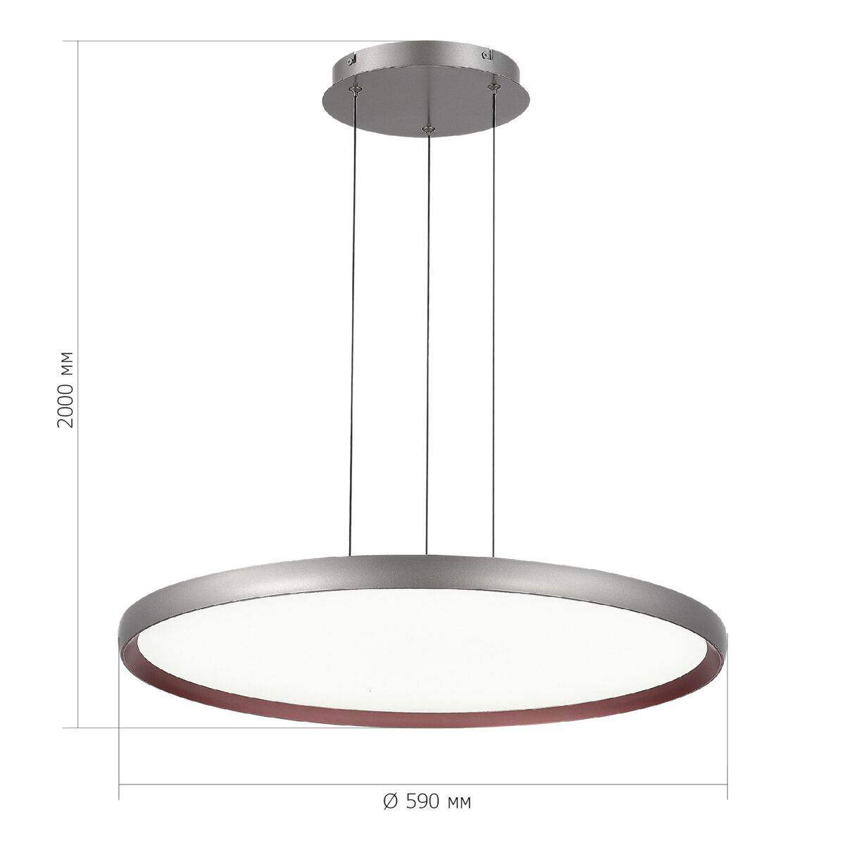 SL6015.413.01 Светильник подвесной ST-Luce Темно-Серый/Белый LED 1*45W 3000K-6000K САТЕЛЛИ — изображение 5