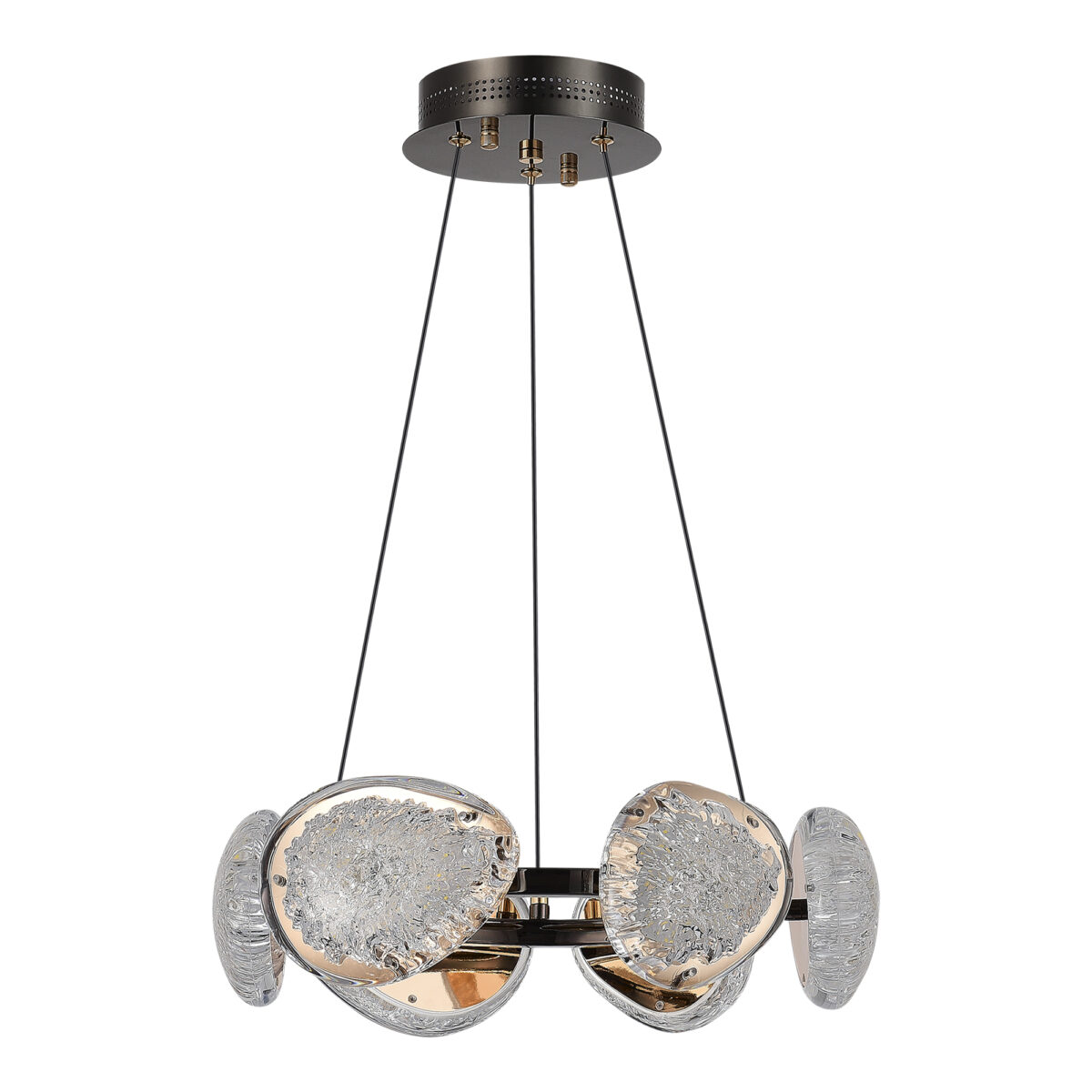 SL6018.203.48 Светильник подвесной ST-Luce черный/ золотистый / прозрачный LED 1*48W 4000K МИСТЕРИ — изображение 2