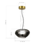 SL6019.303.01 Светильник подвесной ST-Luce Латунь/Дымчатый, Белый LED 1*10W 3000K ФОРЕЙ — изображение 4