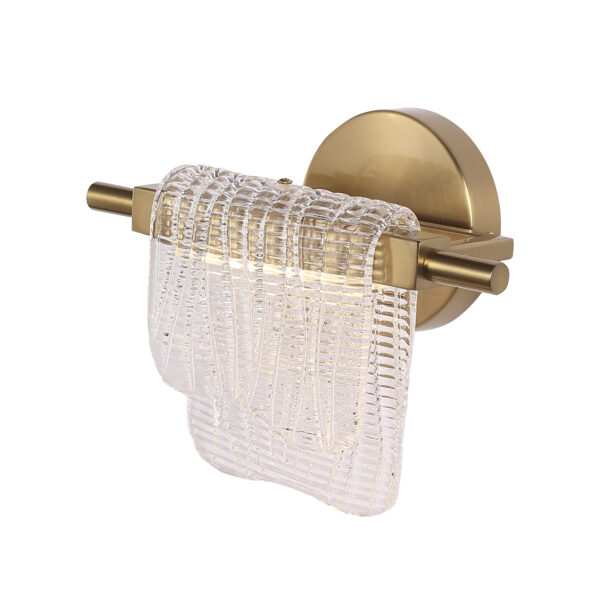 SL6021.201.06 Светильник настенный ST-Luce золотистый/прозрачный LED 1*6W 3000K ВУАЛЬ