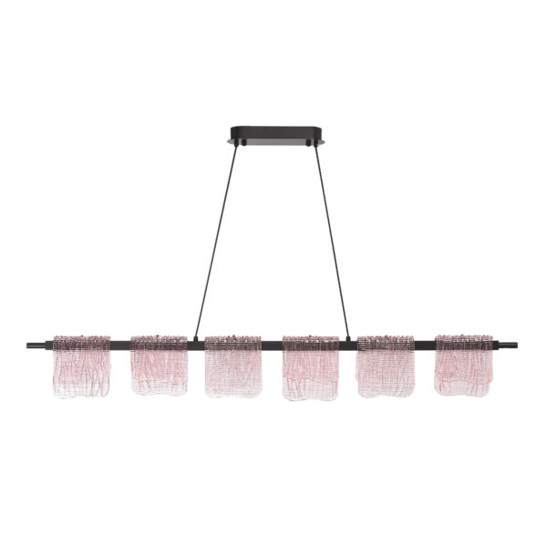 SL6021.403.36 Светильник подвесной ST-Luce черный/розовый LED 1*36W 3000K ВУАЛЬ