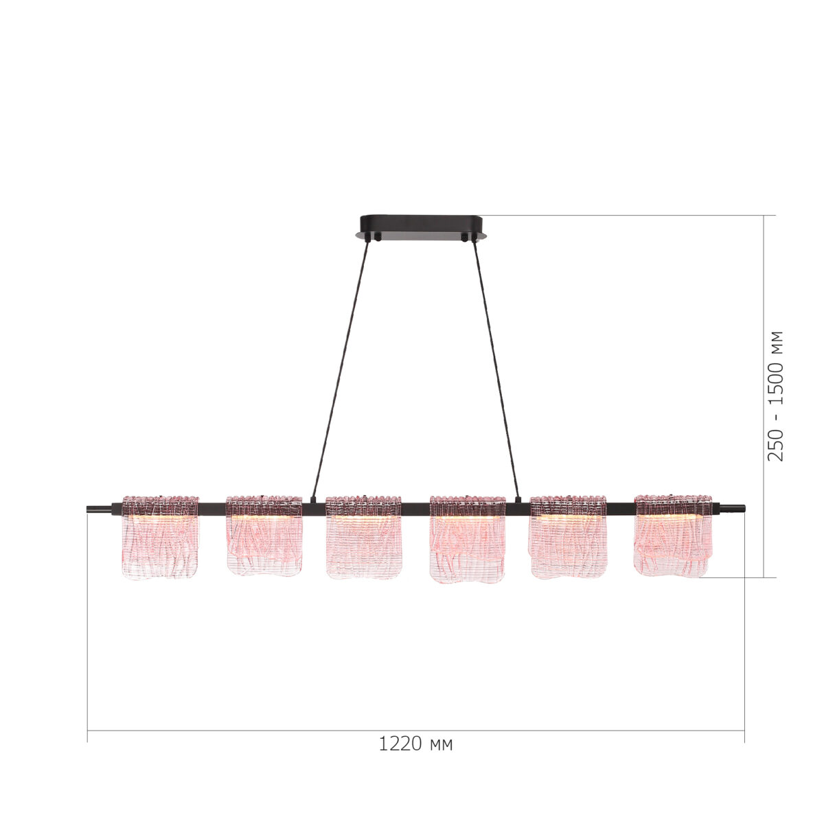 SL6021.403.36 Светильник подвесной ST-Luce черный/розовый LED 1*36W 3000K ВУАЛЬ — изображение 5