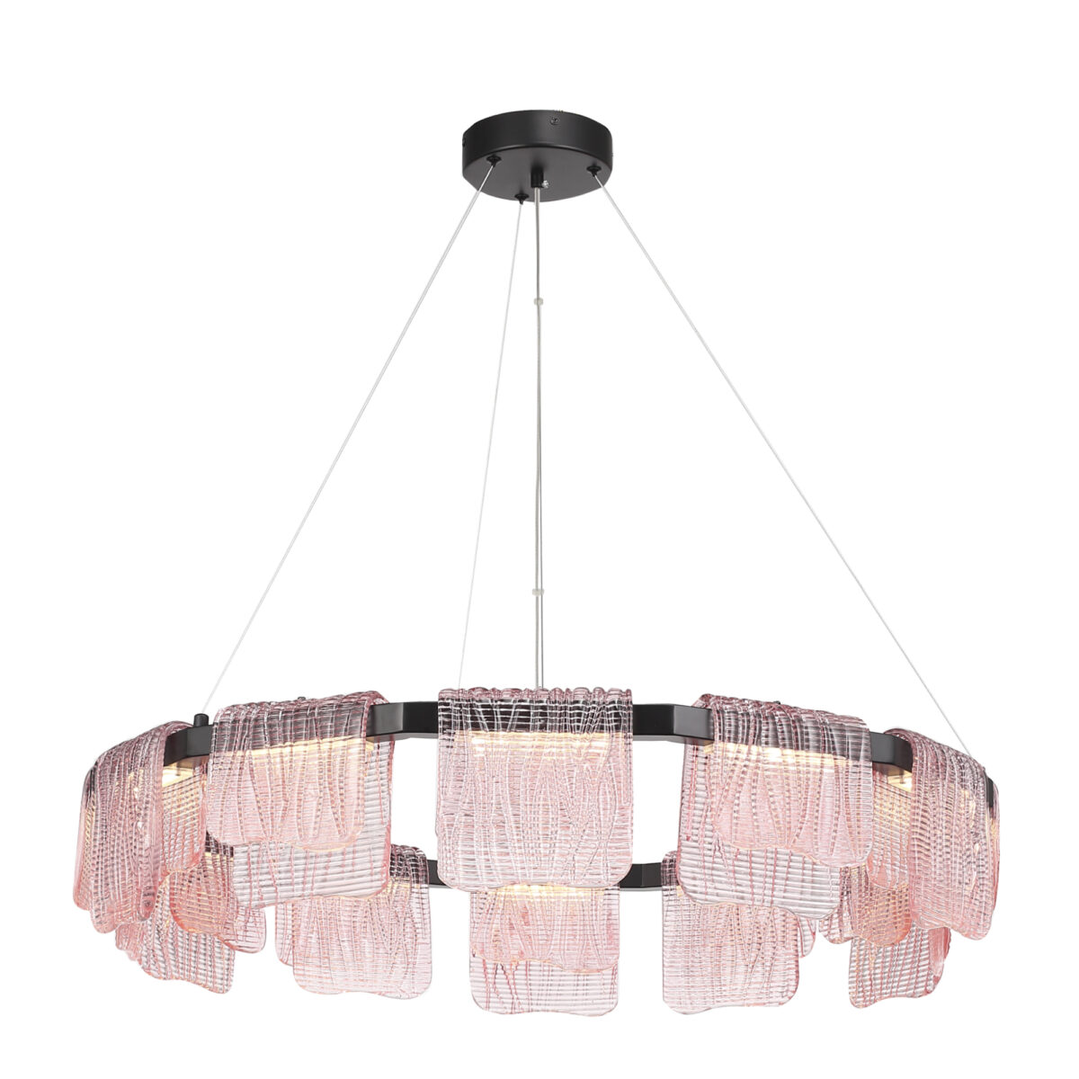 SL6021.403.66 Светильник подвесной ST-Luce черный/розовый LED 1*66W 3000K ВУАЛЬ — изображение 2