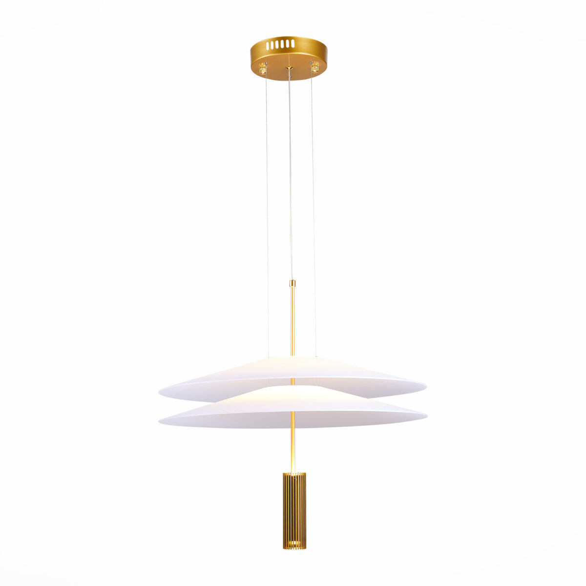 SL6101.203.01 Люстра подвесная ST-Luce Золотистый/Белый LED 1*10W 3000K ИСОЛА — изображение 1