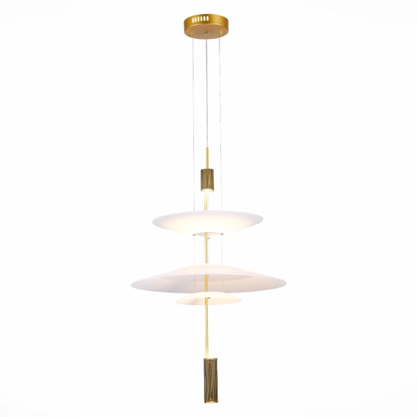 в наличии SL6101.213.01 Люстра подвесная ST-Luce Золотистый/Белый LED 1*15W 3000K ИСОЛА - купить в интернет-магазине Светильники Торг