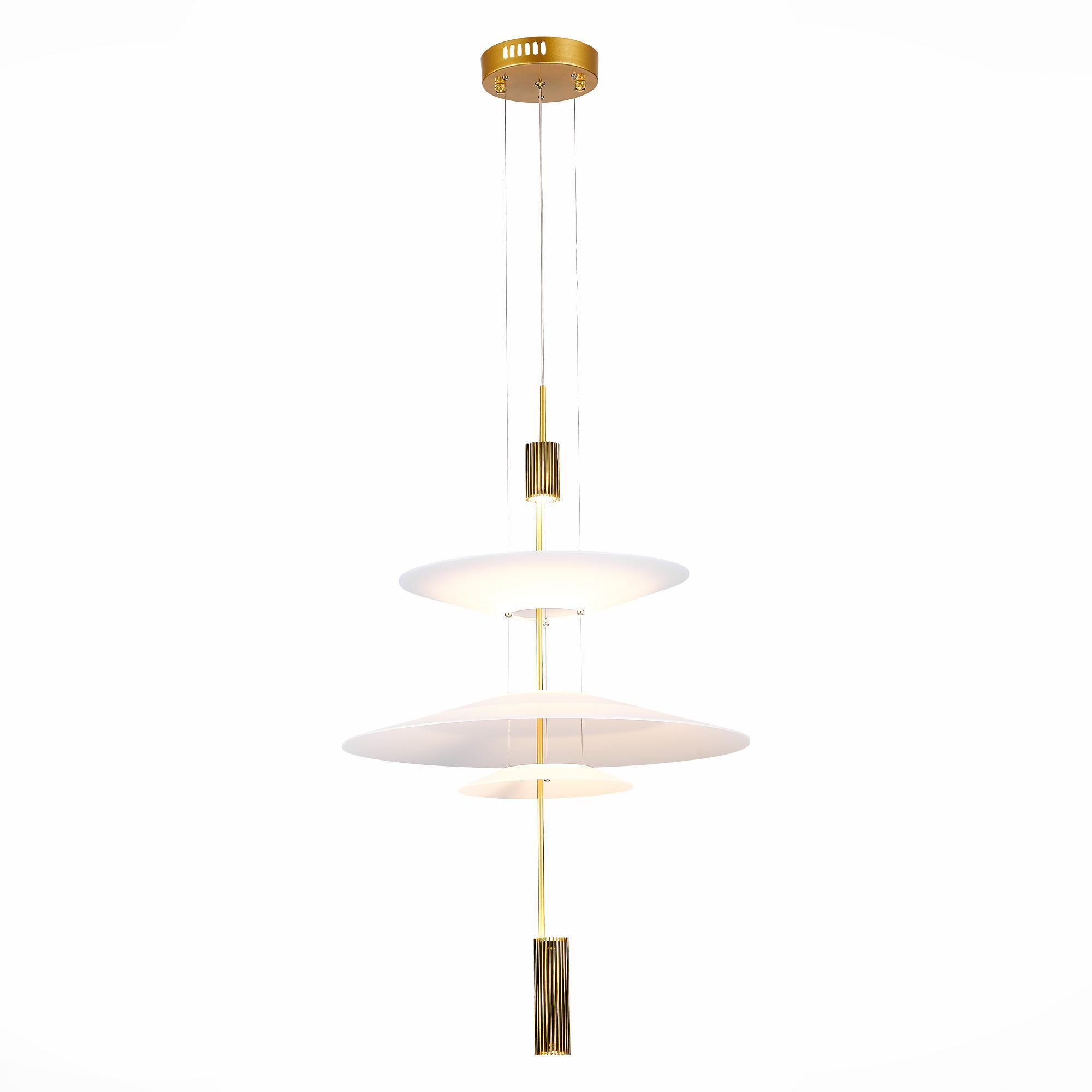 в наличии SL6101.213.01 Люстра подвесная ST-Luce Золотистый/Белый LED 1*15W 3000K ИСОЛА - купить в интернет-магазине Светильники Торг