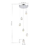 SL6114.103.06 Светильник подвесной ST-Luce Хром/Прозрачный LED 6*3W 3000K КАСКАТО — изображение 4