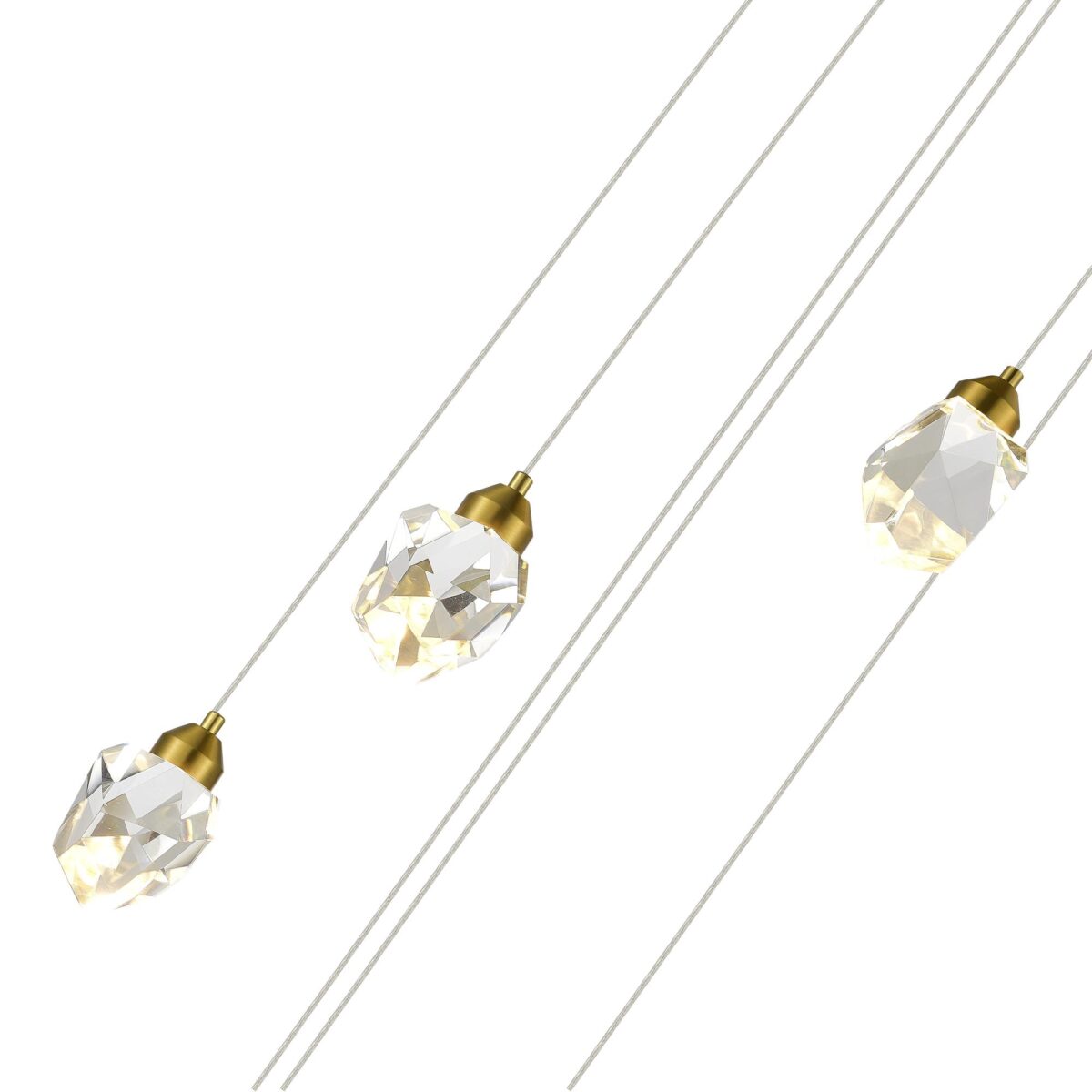 SL6114.203.06 Светильник подвесной ST-Luce Золотистый/Прозрачный LED 6*3W 3000K КАСКАТО — изображение 3