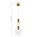SL6117.223.02 Светильник подвесной ST-Luce Латунь/Золотой, Прозрачный LED 2*3W 3000K ТАККЕ — изображение 4