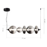 SL6119.413.40 Светильник подвесной ST-Luce Черный/Дымчато-Серый LED 1*40W 3000K ПЕРЛИНА — изображение 5