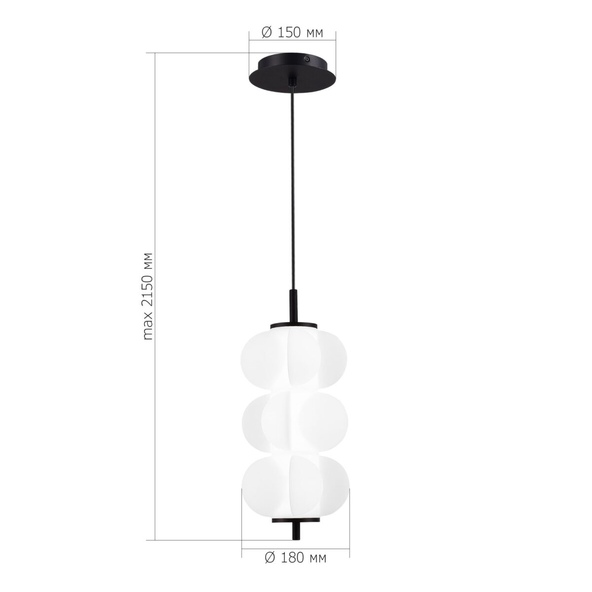 SL6121.403.01 Светильник подвесной ST-Luce Черный/Белый LED 1*9W 3000K ТАЛИСМАН — изображение 5